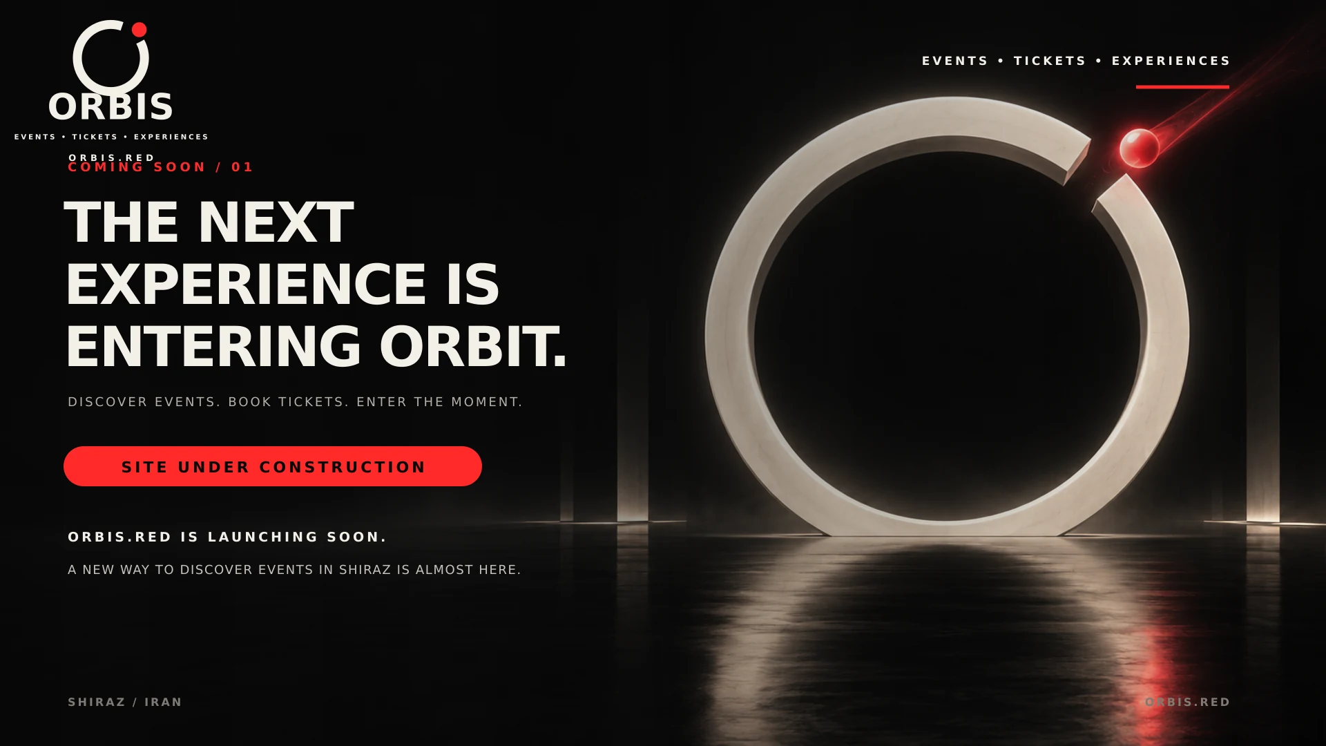 ORBIS.RED Coming Soon Desktop