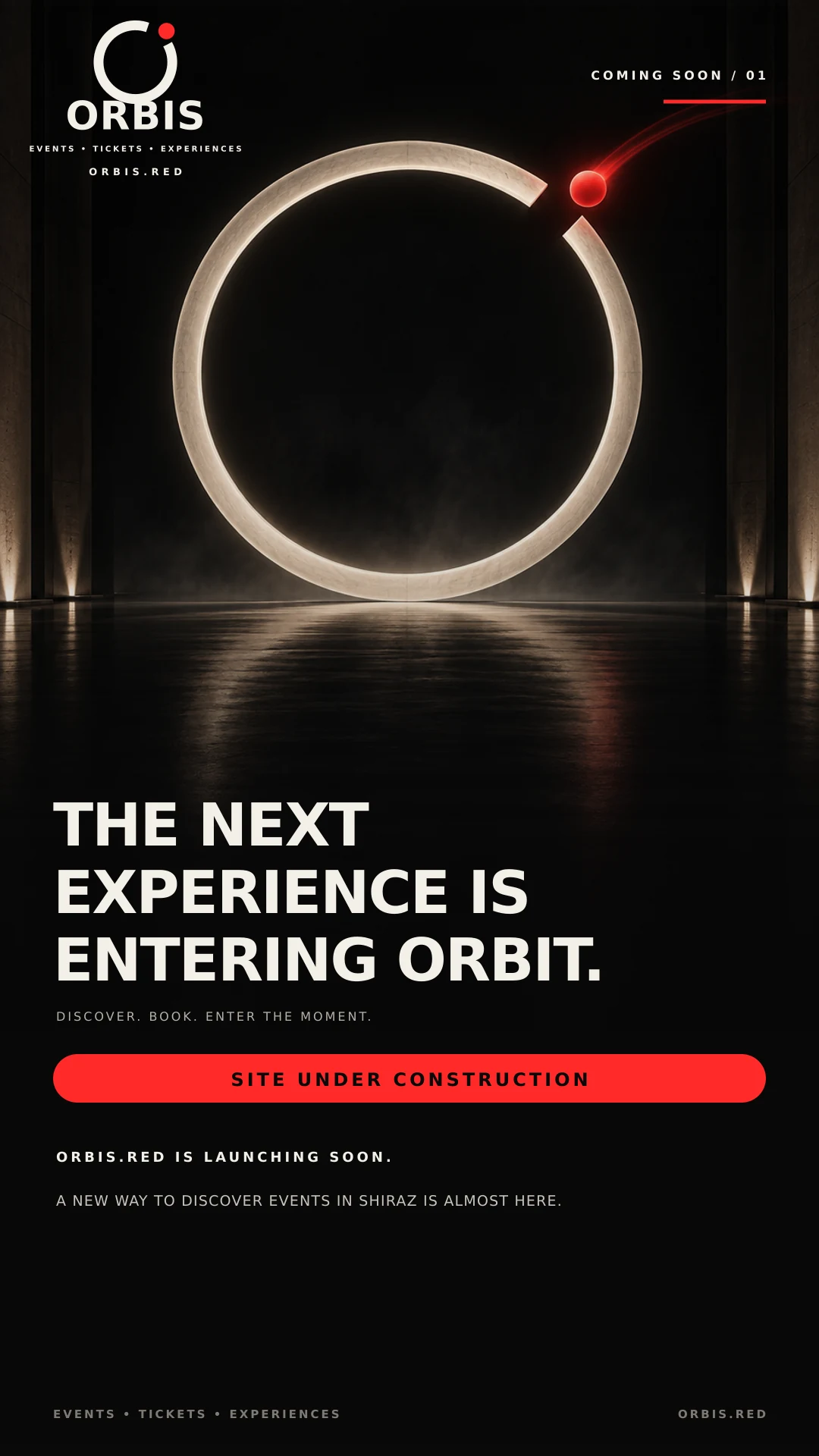 ORBIS.RED Coming Soon Mobile